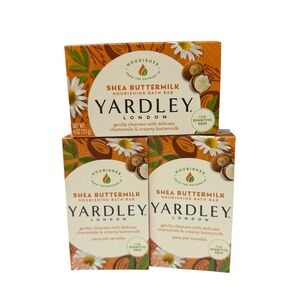 Yardley London Shea Buttermilk Nourishing Bath Bar 4oz Sensitive Skin 3 Pack